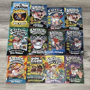 Captain Underpants Book Lot 12 Hard and Paper Mixed Chapter Dogman Dav Pilkey